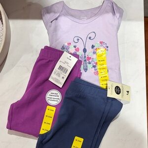 18-24 month NWT Purple and Blue Butterfly Set